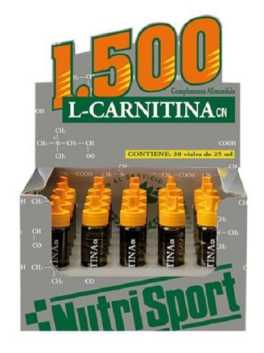 L-carnitine 1500 orange 20 vials helps fight against accumulated fat deposits