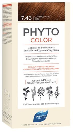 Phytocolor Permanent Coloration 7,43 Coppery Golden Blonde