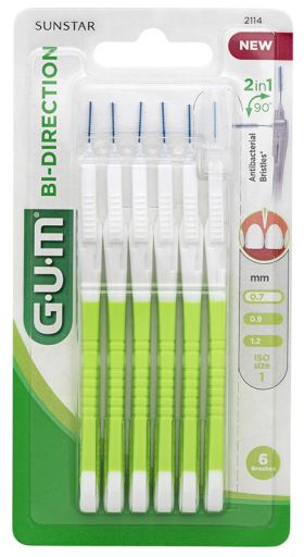 Bi Direction Interdental Brush 0.7mm 6 units