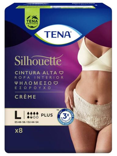 Silhouette Plus High Waist Cream Large Size 8 Units